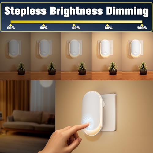 Alyvisun Luce Notturna Bambini, Luce Notturna da Presa con Sensore Crepuscolare e Luminosità Regolabile, ON/OFF/AUTO Modalità, Lampada Notturna per Cameretta, Bagno, Cucina, Scale - Dettaglio recensione 4