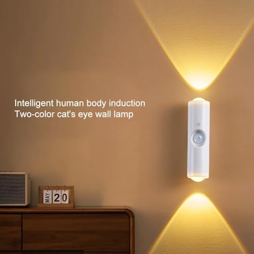 Babominimer Luce Notturna LED con Sensore di Movimento e Supporto Magnetico, Lampada da Parete Ricaricabile USB per Corridoio, Camera da Letto, Scale, Armadio, Installazione Semplice, (Colore RGB) - Prova pratica
