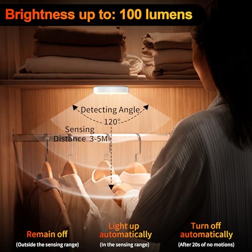 daphomeu Luce Notturna Regolabile con Sensore di Movimento Ricaricabile USB, Lampada con Sensore di Movimento per Interni, Luce Calda per Corridoio, Cucina, Scala, Camera dei Bambini, Armadio (2) - Dettaglio recensione 4