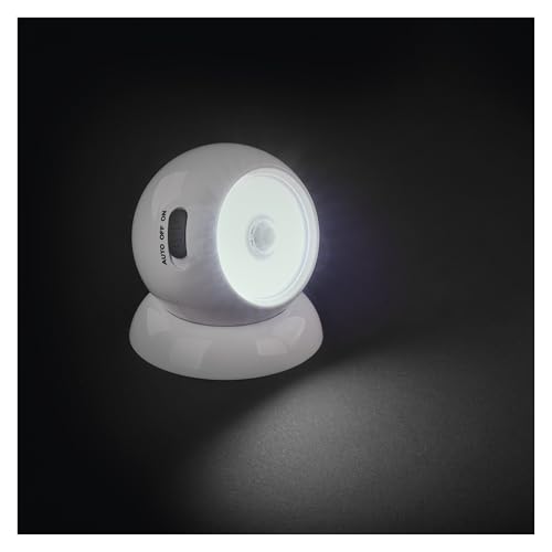 EMOS - Luce notturna a LED con sensore - LED COB in bianco freddo, alimentato a batteria (3 x AAA) - Supporto magnetico per un facile allineamento - 3 modalità: AUTO/ON/OFF - Portata di 15 m, durata - Design e materiali