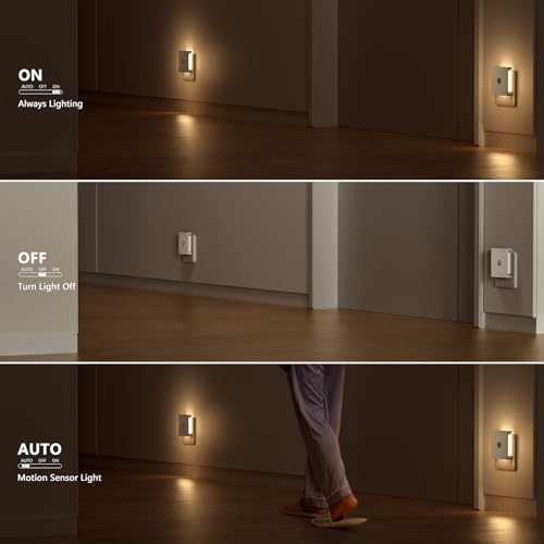 Feliigo Luce Notturna Bambini, 2PCS Luci Notturne, Dimmerabile Luce Notturna da Presa, Lucina Notte Bambini Sensore Movimento con Funzione Memoria, 2700K Bianco Caldo Luci Notturne da Presa-Bianco - Prova pratica