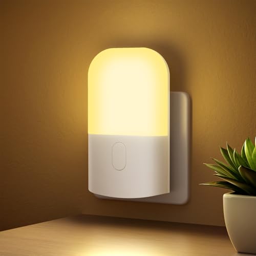 GRIFEMA GD101-1 Luce Notturna per Bambini 3 Livelli di Luminosità Regolabili, Luce Notturna con Sensore di Luce per Cameretta, Bagno, Corridoio, Cucina, Scale, 2700K Bianco Caldo - Design e materiali