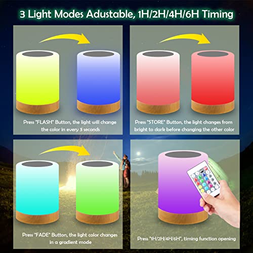 JOPHEK Luce Notturna RGB LED a 13 Colori, Lampada da Comodino Intelligente con 3 Modalità Funzione Timer, LED Luce Notturna Bambini per Camera da Letto, Soggiorno, Salotto per Bambini - Dettaglio recensione 4