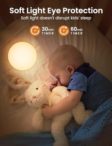KOOFIT Luce Notturna Bambini, Lampada Notturna per Bambini con 8 Colori RGB e Timer, USB Ricaricabile Lampada da Comodino, Dimmerabile Luci Notturne per Bambini, Neonato, Cameretta, Campeggio, Regalo - Prova pratica