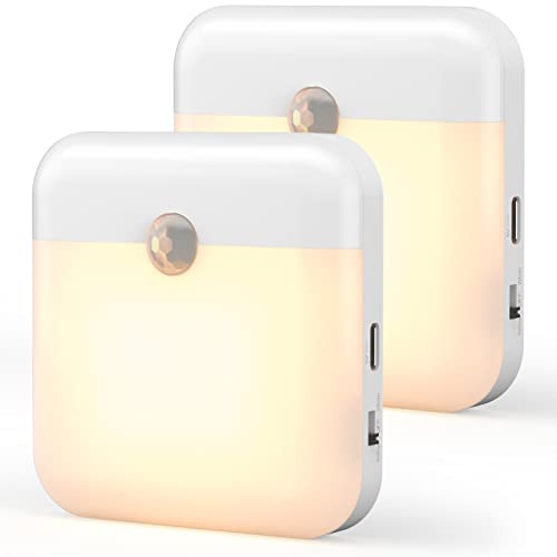 OUSFOT Luce Notturna LED, Sensore di Movimento per Interni, Luce Notturna Automatica con Attacco Magnetico, Luce Notturna per Bambini per Cameretta, Cucina, Corridoio, Scala, Soggiorno (2 Pezzi) - Design e materiali