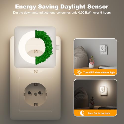 Swoieltr Luce Notturna Bambini, [2 Pezzi] Luci con Sensore Crepuscolare e Automatico Luminosità Regolabile per Camera da Letto, Corridoio, Scale, Bagno (4000K Neutro-LDR) - Dettaglio recensione 4