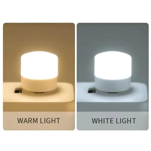 TALENTEC 2x Mini lampadina USB. Illuminazione notturna, ambientale o di lettura. 5V e 1A. Colore bianco freddo - Funzionalità e accessori