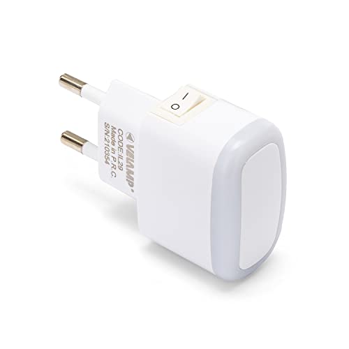 Velamp FROOT Luce notturna LED con pulsante ON/OFF - Compatta ed elegante, illuminazione naturale – Salvaspazio - Perfetta per camere da letto, corridoi, bagni e camerette – Colore Bianco - Design e materiali